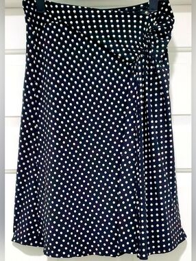 ♦️BCBGMaxAzria Faux Wrap, A-line Polka Dot Skirt♦️